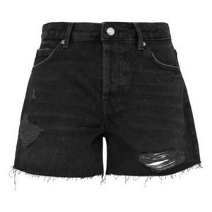 Topshop Distressed Denim Shorts